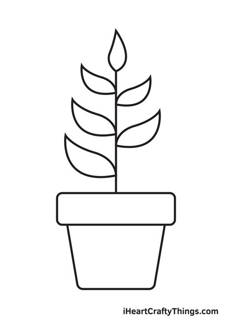 plant drawing easy for kids.